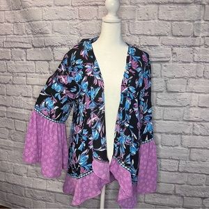 Pioneer Woman Size Small/Medium Bell Sleeve Floral Cardigan